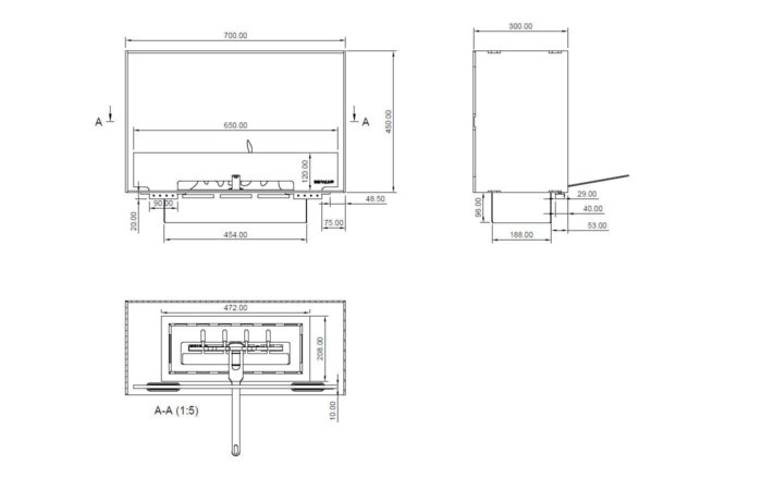 bioaluBOXF700 - Rysunek techniczny